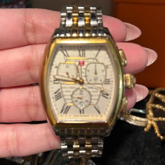 Michele Releve Two Tone Gold & Silver Watch - Picture 8 of 9
